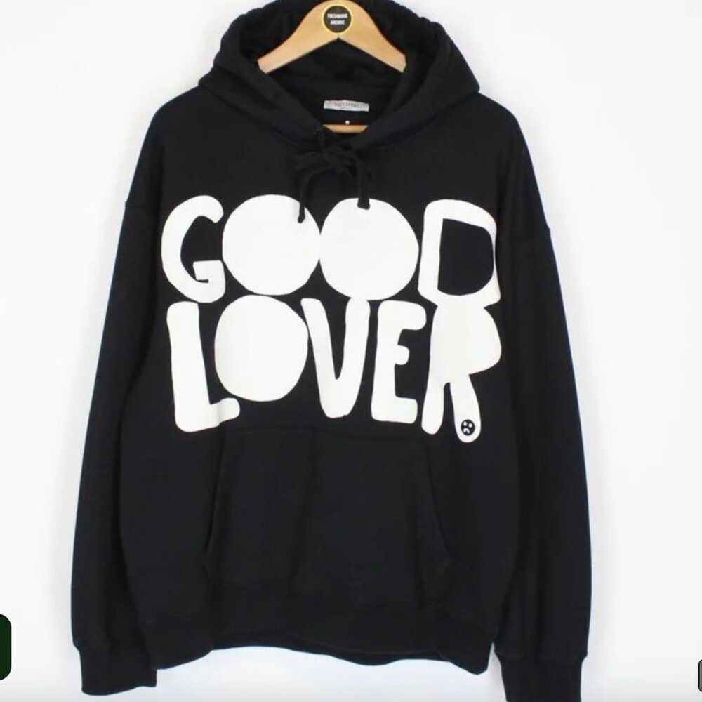VALENTINO "Good Lover" Black Hoodie Size L NWT - Picture 1 of 4